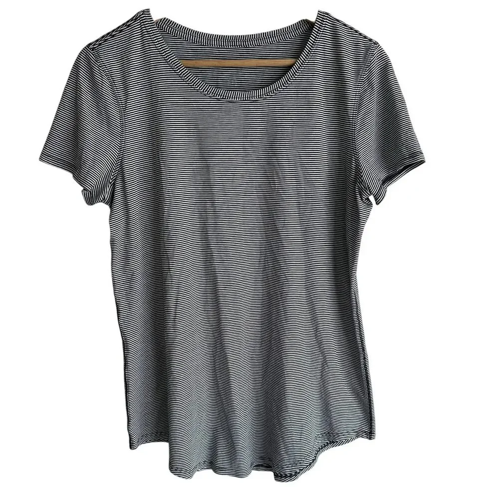 Lululemon Love Crew Short Sleeve T-shirt Tonka Black and White Stripe 8